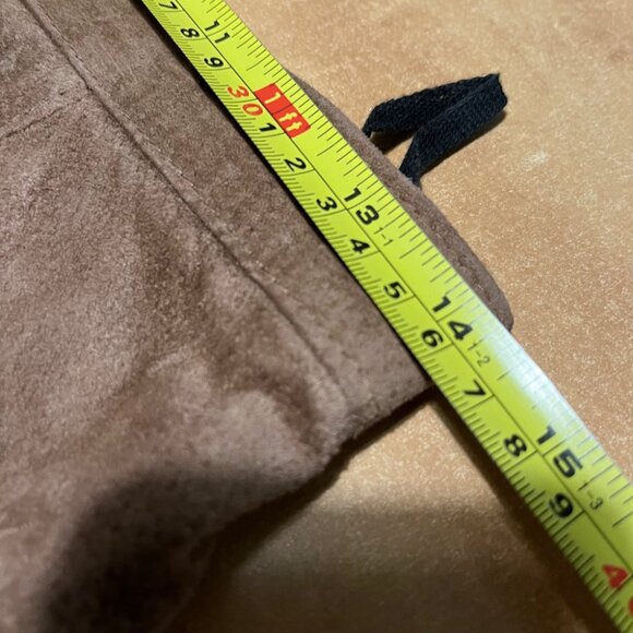 Chic Brown Suede Pencil Skirt - Picture 8 of 9
